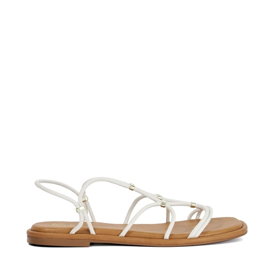 Dune Ladies Leola - Flat Leather Strappy Sandals - Image 2
