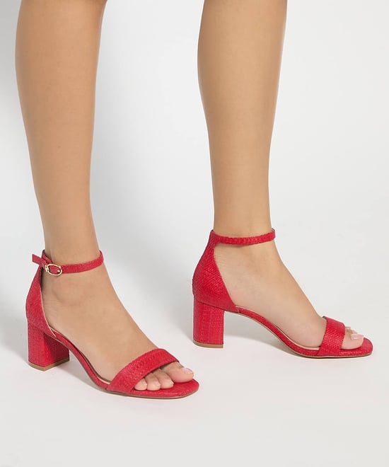 Dune Ladies Wf Melins - Leather Open Toe Block Heel Shoes - Image 3