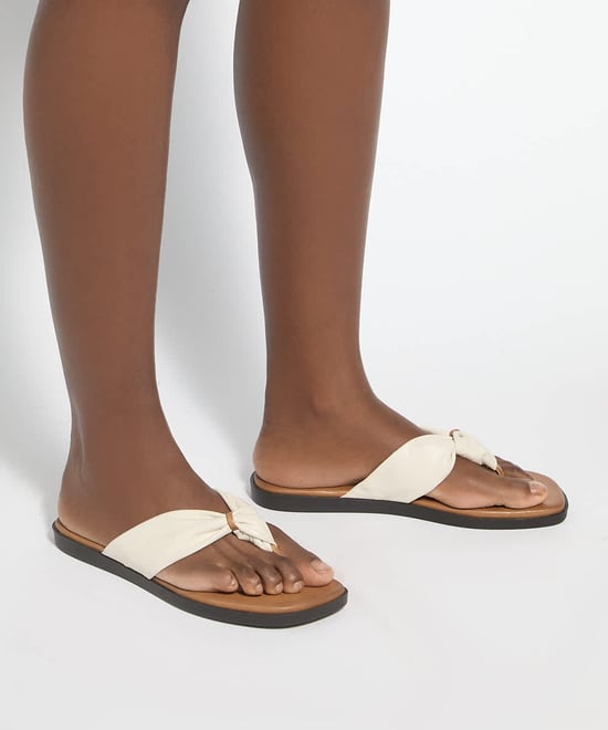 Dune Ladies Looks - Leather Toe Post Flip Flop Sandals - Image 3