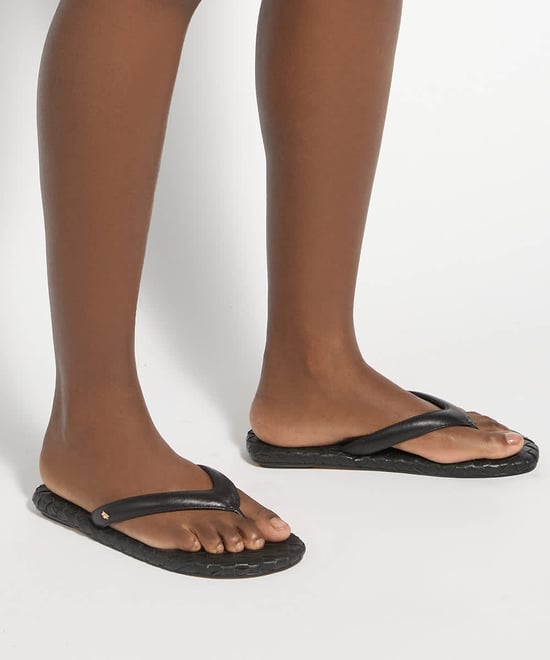 Dune Ladies Lunare - Leather Woven Thong Sandals - Image 3