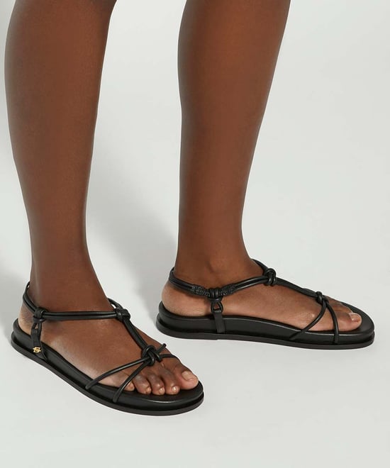 Dune Ladies Launa - Leather Knotted Strap Flat Sandals - Image 3