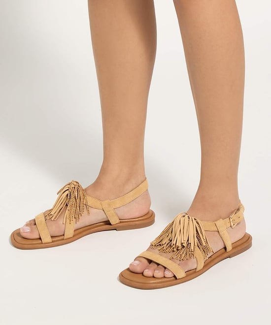 Dune Ladies Lysia - Suede Tasselled Sandals - Image 3
