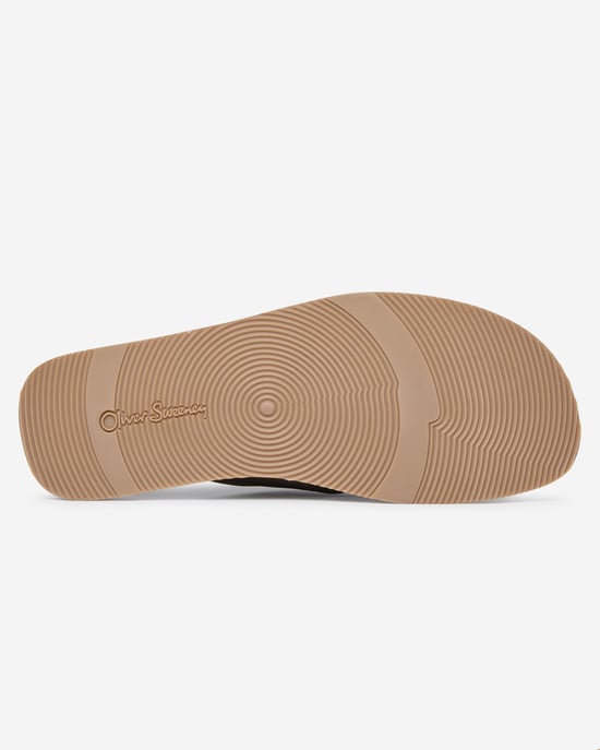 Chesil Logo Detail Sandals in Dark Brown - Image 3