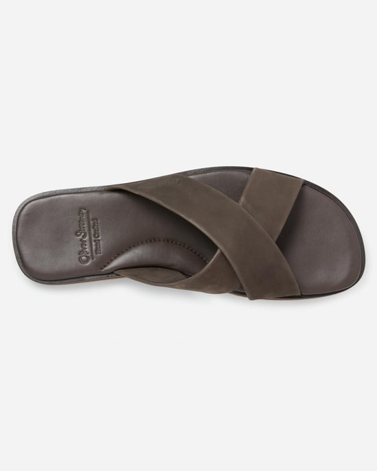 Chesil Logo Detail Sandals in Dark Brown - Image 4