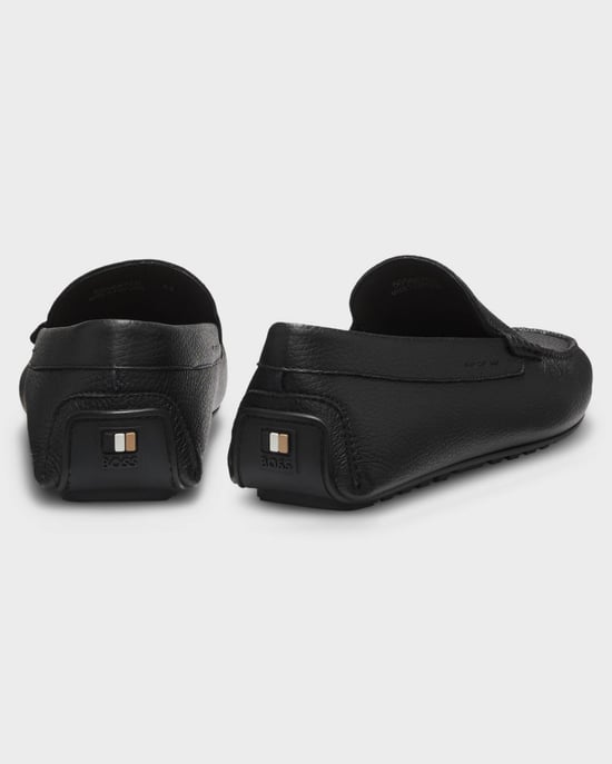 Noel Logo Detail Loafers in Black - Image 3