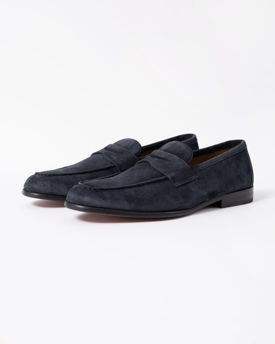 Keyworth Stiched Detail Loafers in Dark Grey - Image 1