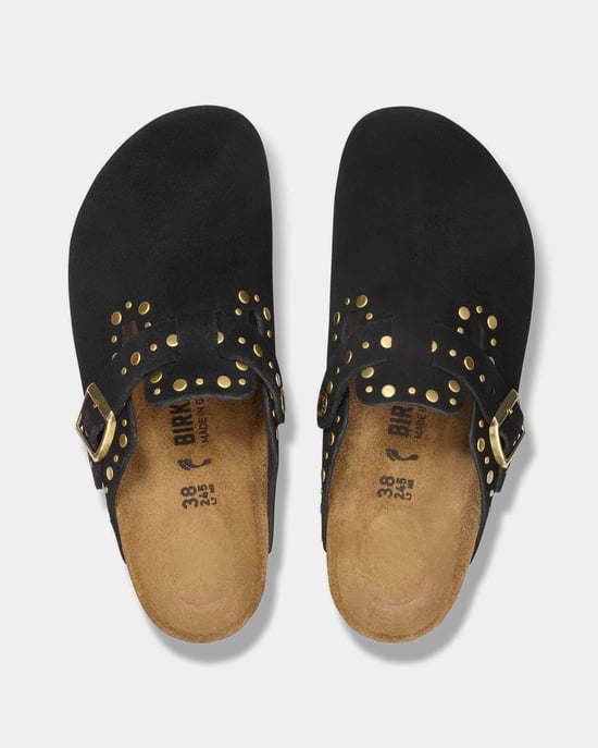 Boston Black Clogs in Black - Image 4