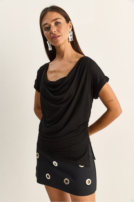 Kraagloze Draped Blouse - Image 2