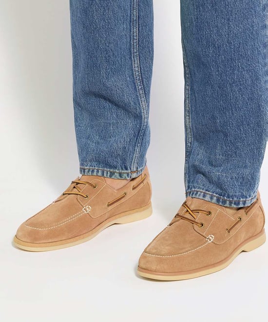 Dune Mens Buoy - Suede Boat Shoes - Image 3