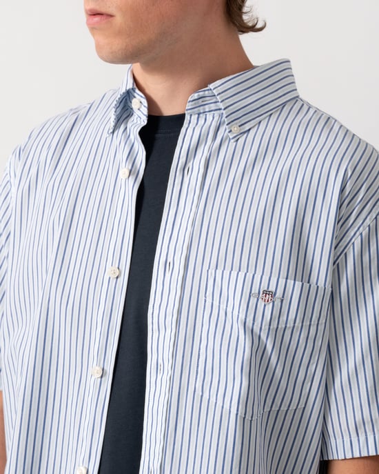Regular Fit Shirt - Striped in White - Image 2