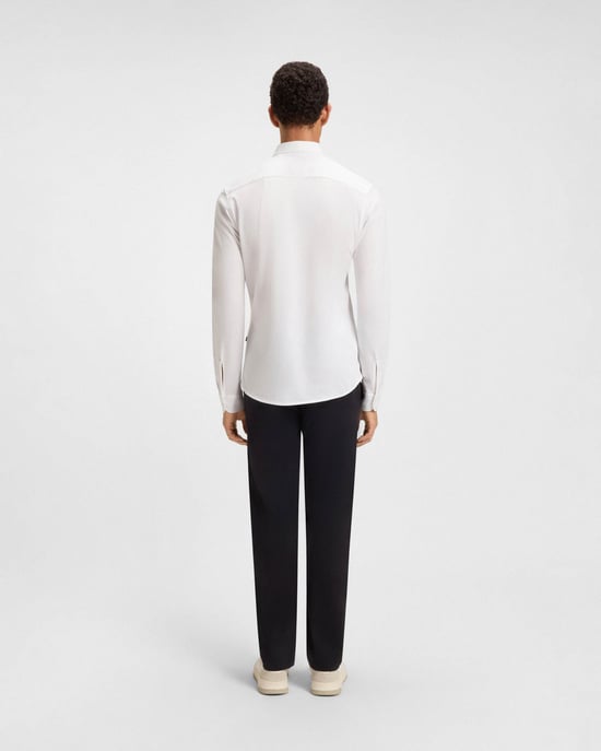 Mysoft Long Sleeve Slim-Fit Shirt in White - Image 2