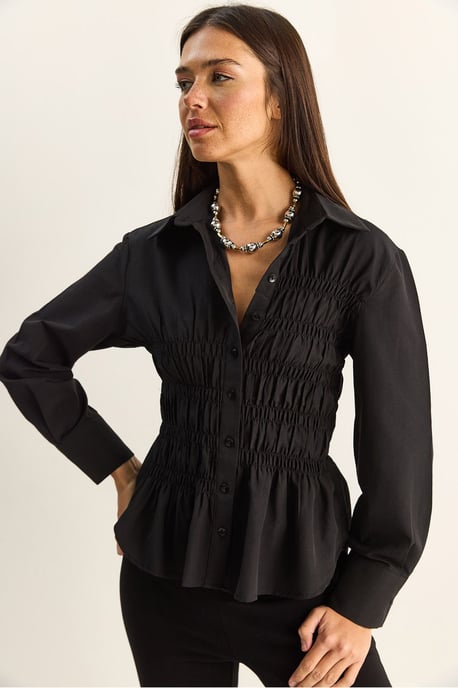 Dames Regular-Fit Katoenmix Poplin Overhemd - Image 5