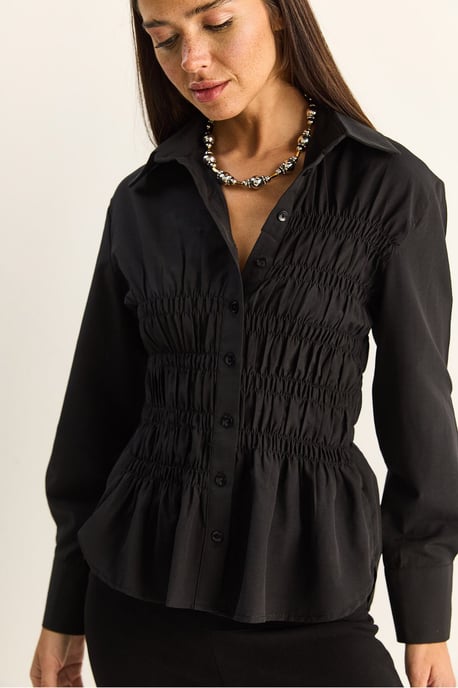Dames Regular-Fit Katoenmix Poplin Overhemd - Image 6