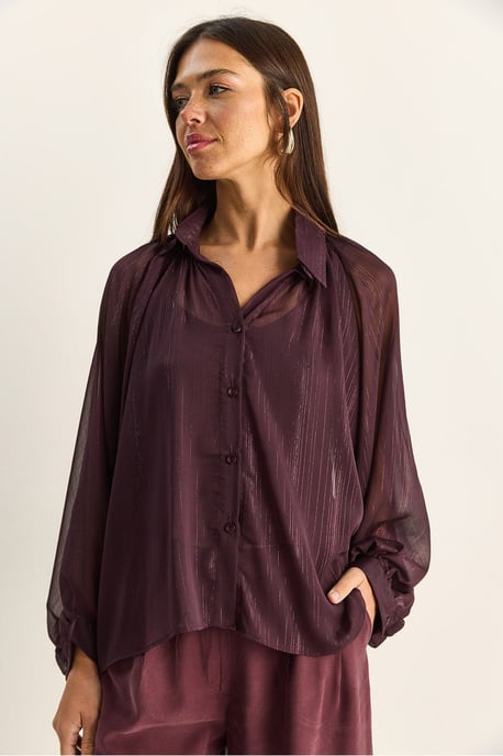 Loose Cotton Chiffon Shirt - Image 2