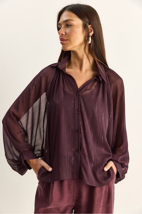 Loose Cotton Chiffon Shirt - Image 3