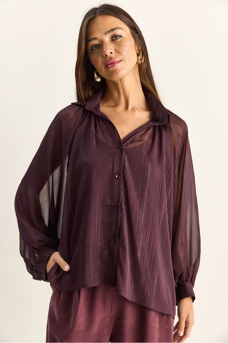 Loose Cotton Chiffon Shirt - Image 5