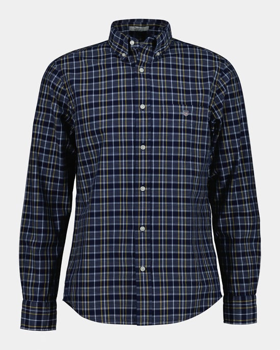Regular Fit Shirt - Checked in Dark Blue - Image 1