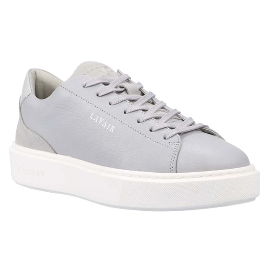 Lavair Heren Luna Logo Leren Trainers (Grijs) - Image 3