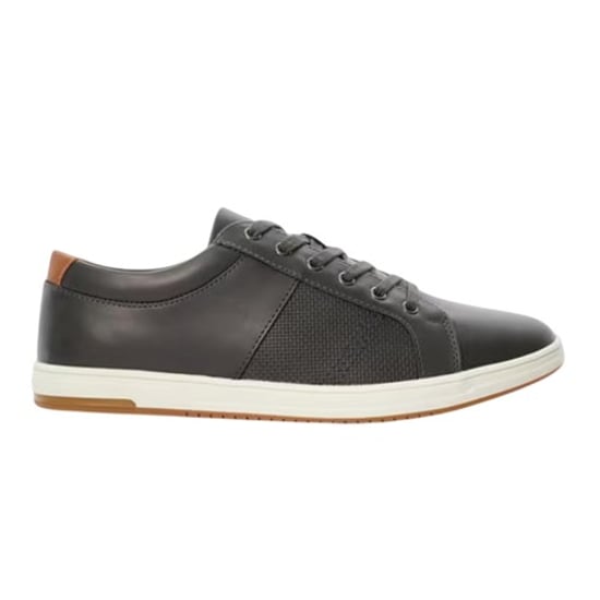 Dune London Mens Trez Canvas Low Cut Flat Shoes (Grey) - Image 1