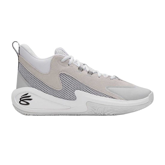 Under Armour Mens Curry Basketball Shoes (Grey/White) - Image 1