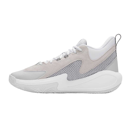 Under Armour Mens Curry Basketball Shoes (Grey/White) - Image 2