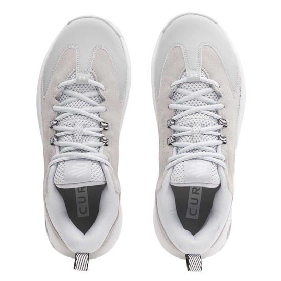 Under Armour Mens Curry Basketball Shoes (Grey/White) - Image 3