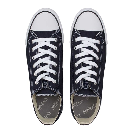 SoulCal Mens Canvas Flat Trainers (Navy) - Image 3
