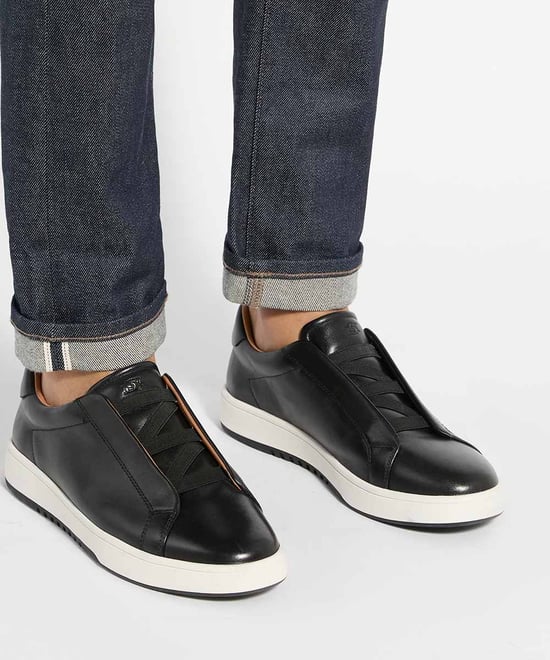 Dune Mens Troys - Troys Lace-Less Cupsole Trainers - Image 3