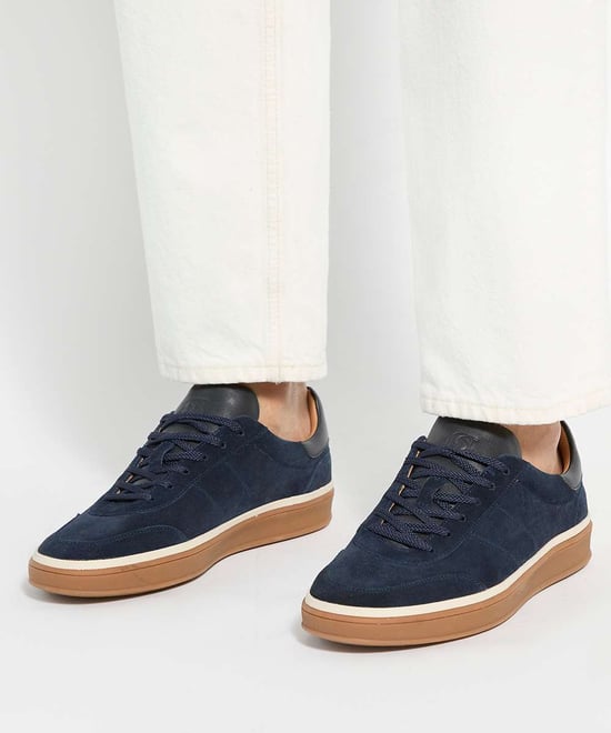 Dune Mens Tony - Suede Lace-Up Trainers - Image 3