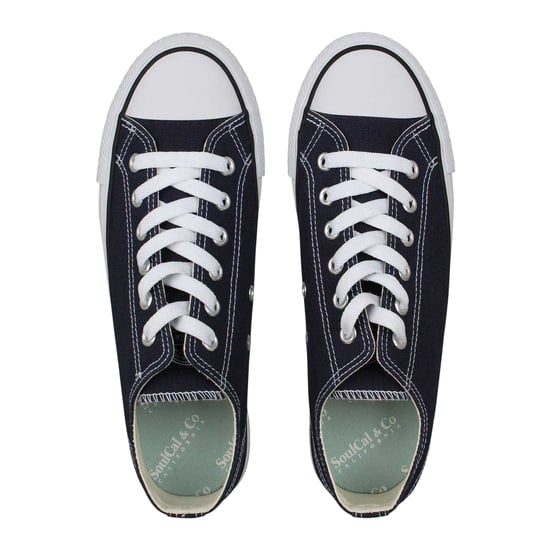 SoulCal Womens/Ladies Canvas Flat Trainers (Navy) - Image 4