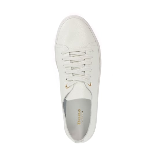 Dune Ladies Ellvie - White Leather Trainers - Image 4