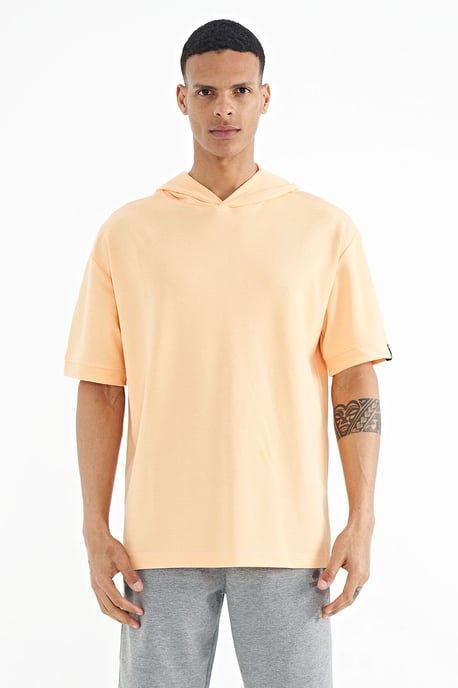 Oversized Hooded T-Shirt with Accessory Details - Image 1