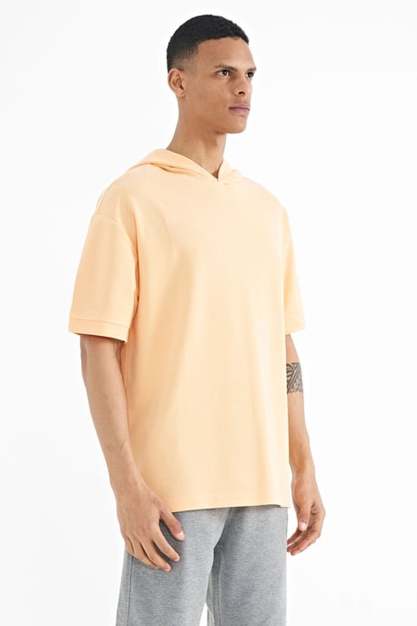 Oversized Hooded T-Shirt with Accessory Details - Image 3
