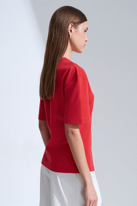 Dames T-shirt met ronde hals en korte mouwen - Image 2