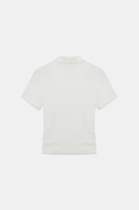 Dames Crop Slim Fit Polo T-shirt - Image 6