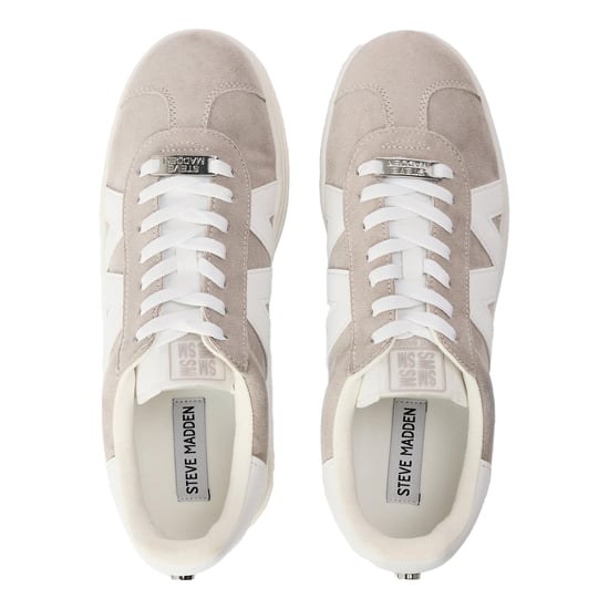 Steve Madden Womens/Ladies Opponent Leather Trainers (Grey) - Image 3