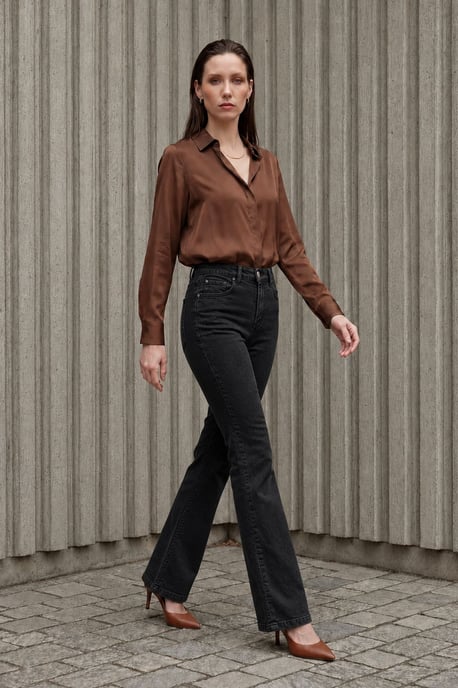 Hoge Taille Flared Denim Broek - Image 1