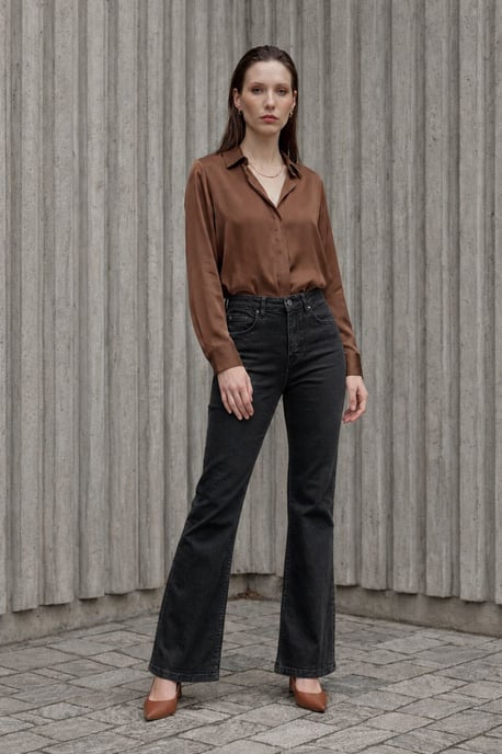 Hoge Taille Flared Denim Broek - Image 2