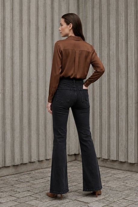 Hoge Taille Flared Denim Broek - Image 4