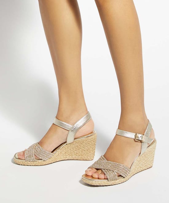 Dune Ladies Kyro - Raffia Wedge Sandals - Image 3