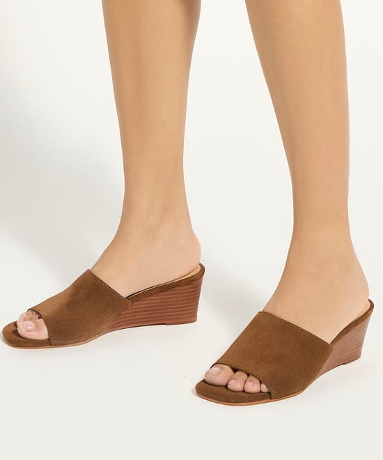 Dune Ladies Kaydee - Suede Wedge Slip-On Mules - Image 3