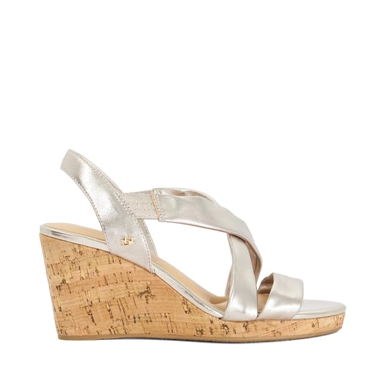 Dune Ladies Wf Kamies - Wide Fit Cork Wedge Heel Shoes - Image 2