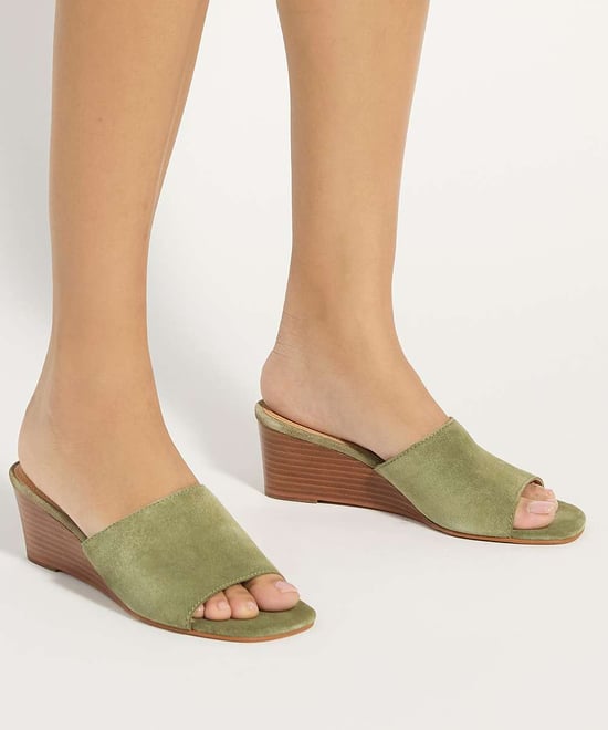 Dune Ladies Kaydee - Suede Wedge Slip-On Mules - Image 3
