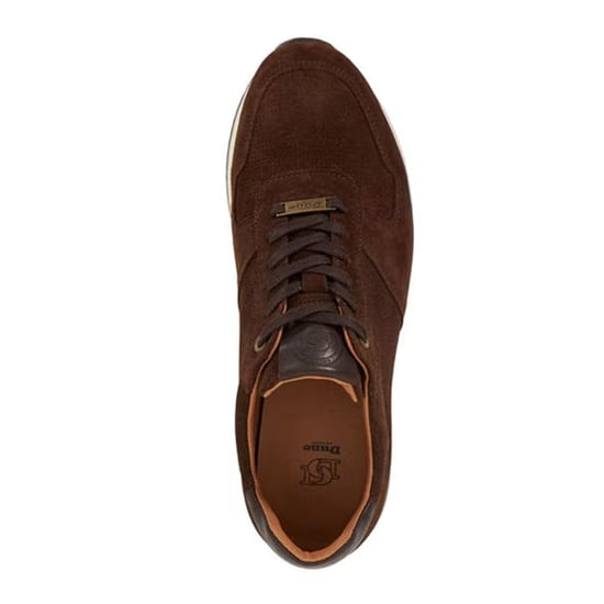 Dune London Mens Trilogy Suede Trainers (Brown) - Image 5