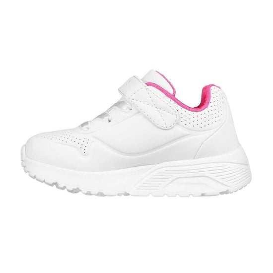 Skechers Girls Street Uno Lite Perforated Trainers (Pink/White) - Image 2