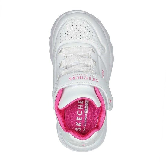 Skechers Girls Street Uno Lite Perforated Trainers (Pink/White) - Image 4