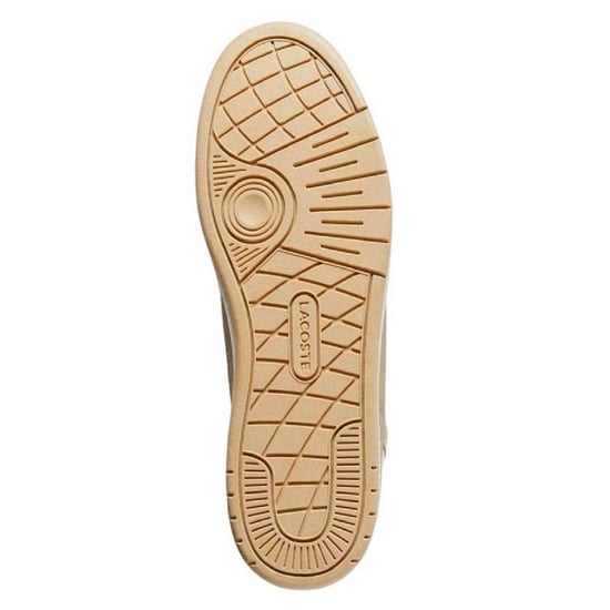 Lacoste Heren T-Clip Leather Low Cut Flat Trainers (Lichtbruin) - Image 3
