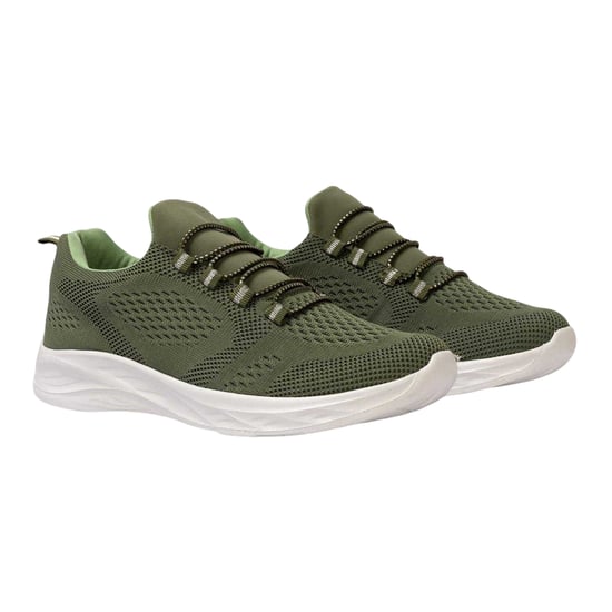 Donnay Dames/Dames Gebreide Platte Trainers (Leger Groen) - Image 5