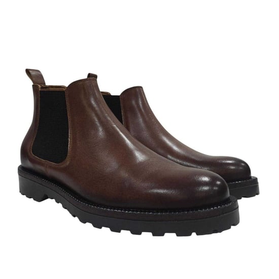 Nicholas Deakins Mens Republic Suede Flat Chelsea Boots (Tan) - Image 4
