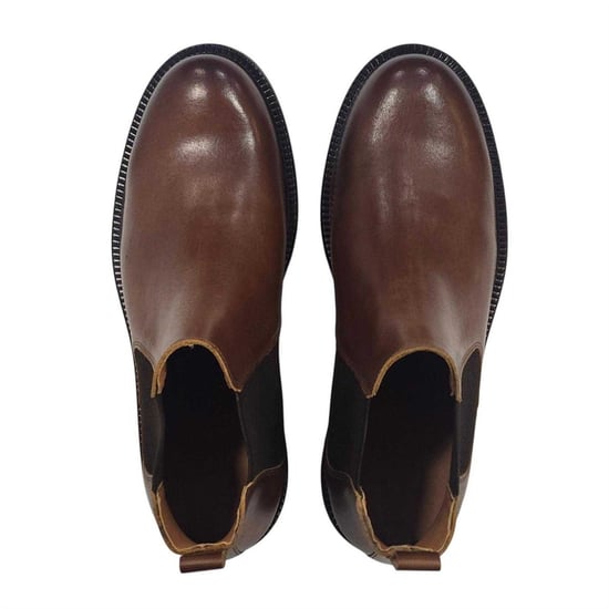Nicholas Deakins Mens Republic Suede Flat Chelsea Boots (Tan) - Image 5